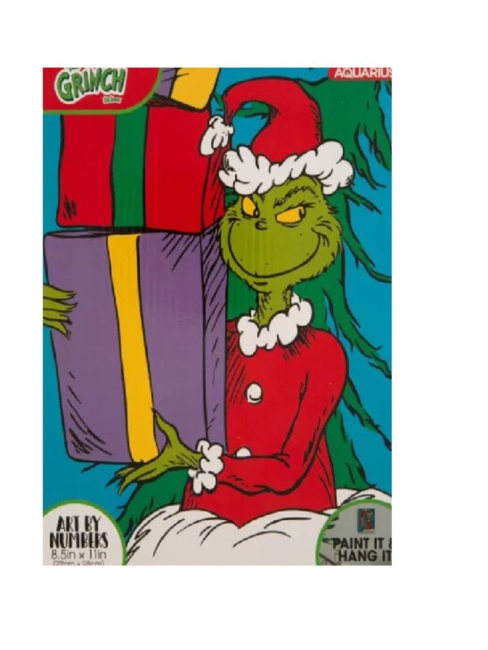 Grinch Christmas Framed Paint Art by Number Paint 8.5x11.5" DIY 2025